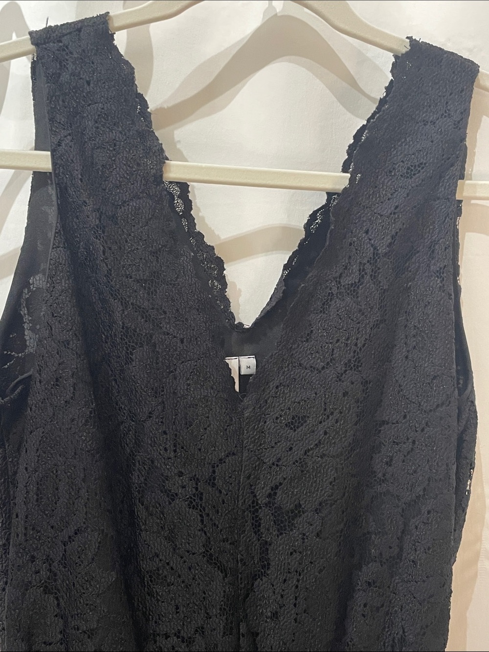 Michael Stars Black Lace V-Neck Mini Dress - Picture 3 of 5